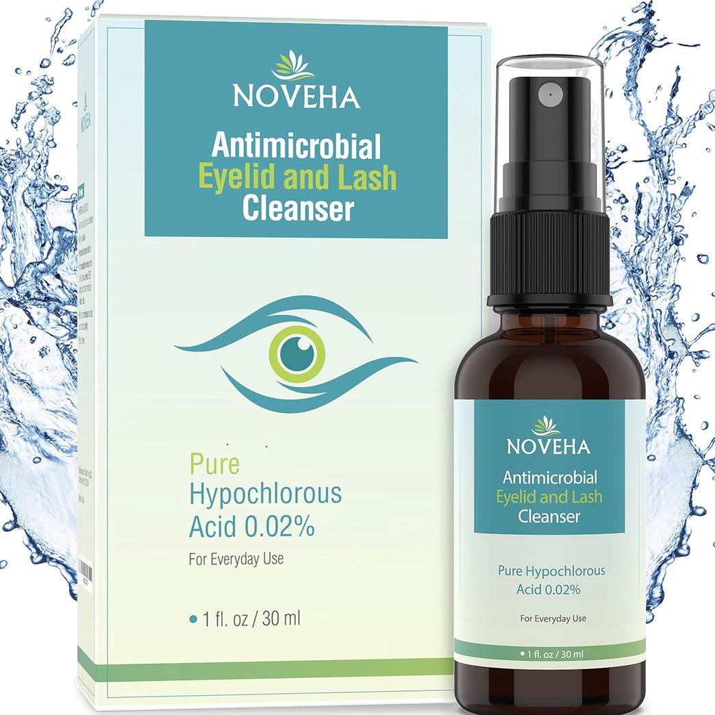 Rapid Relief Hypochlorous Acid 0.02% Eye and Lash Cleanser | Gentle & Organic Formula for Dry Eyes, Styes, and Blepharitis Relief, 30mL Soothing Spray