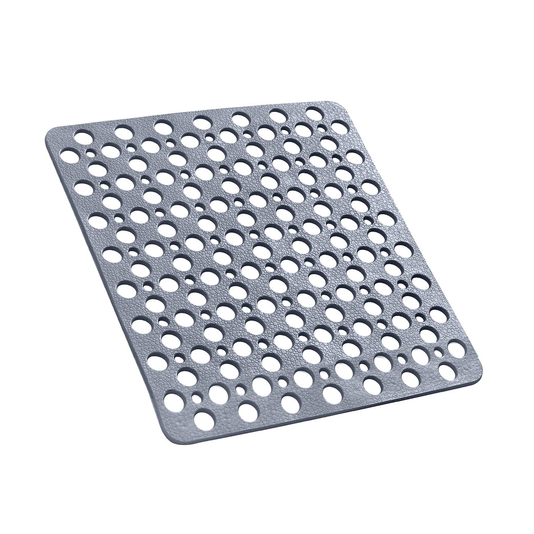 Extra Large Grey Bath Shower Mat with Modern Design and Suction Cups