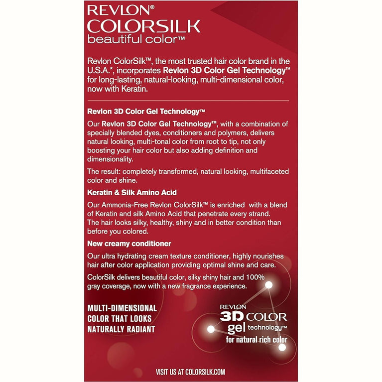 Revlon Colorsilk Beautiful Color, Dark Ash Blonde - Unisex