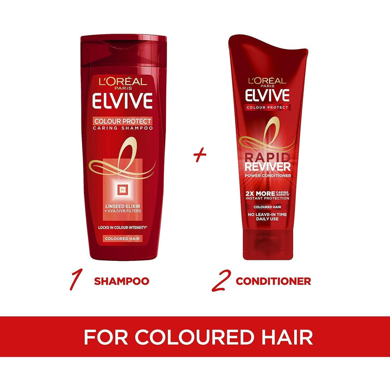 L’Oreal Elvive Colour Protect Rapid Reviver Hair Power Conditioner for Coloured Hair, 180 ml