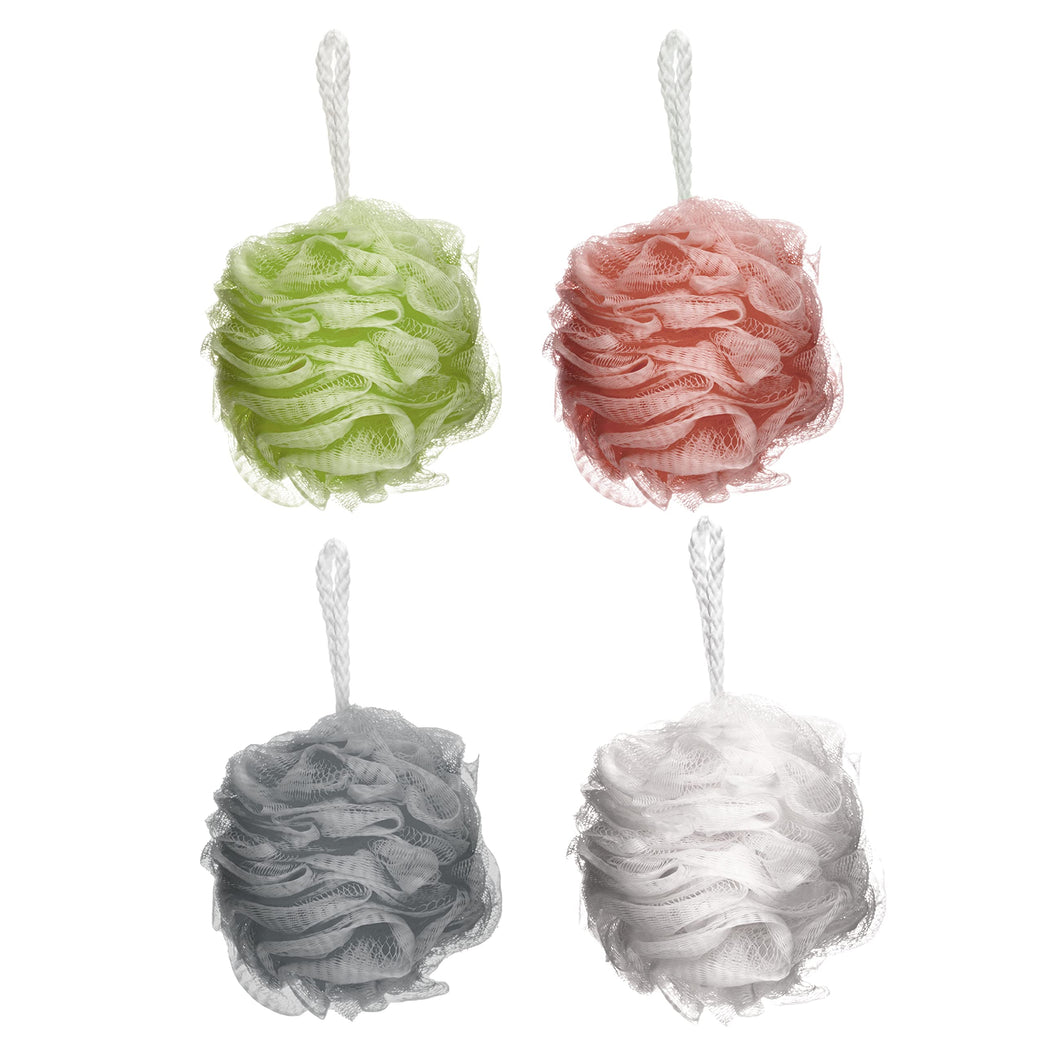 Luxurious ELYSIUM SPA Mesh Exfoliating Bath & Shower Sponges - Pack of 4