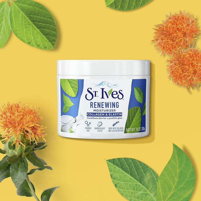 St Ives Youthful Radiance Skin Moisturizer with Collagen & Elastin - Dermatologist Tested, 10 oz Jar