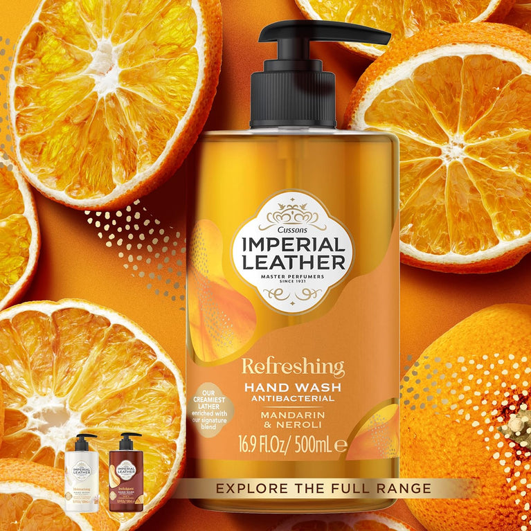 Mandarin & Neroli Refreshing Antibacterial Hand Wash, Pack of 6 x 500ml