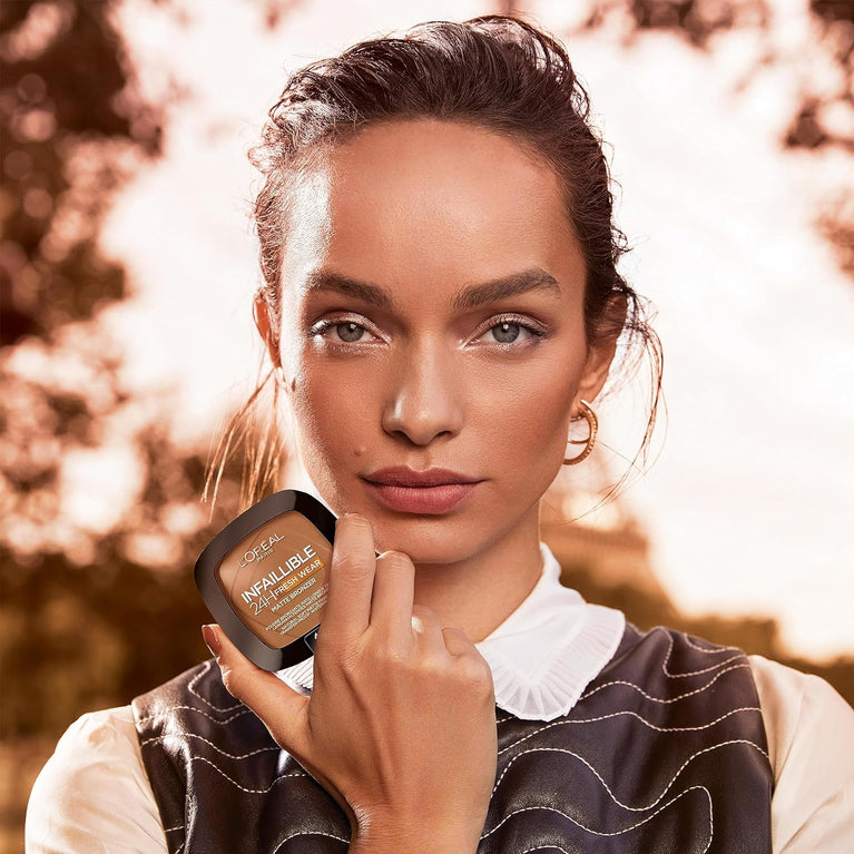 L'Oréal Paris Infallible 24H Soft Matte Bronzer - Waterproof, Heatproof, 24H Longwear in 300 Light Medium Shade