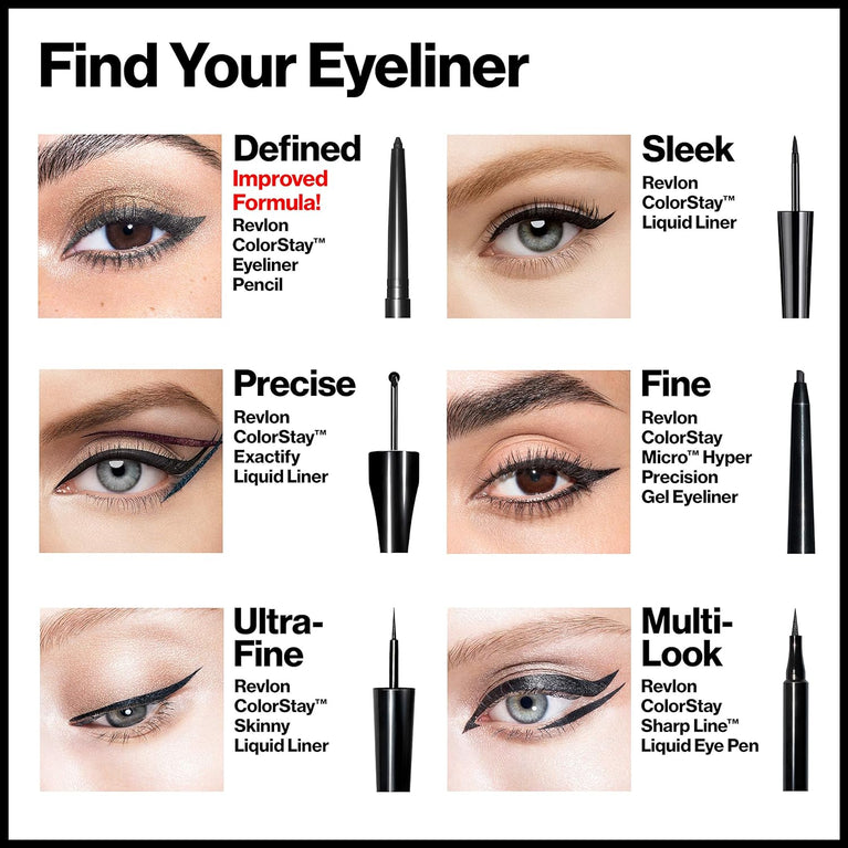 Revlon SoftFlex ColorStay Eyeliner, 0.01 Ounce in Black Brown 202, Pack of 1