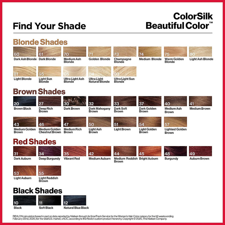 Revlon Colorsilk Beautiful Color, Dark Ash Blonde - Unisex