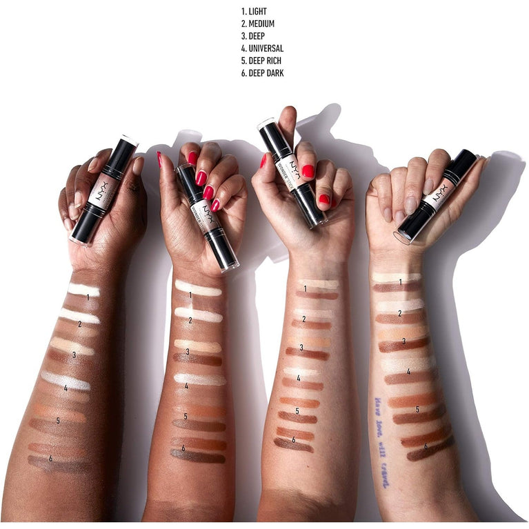 NYX Professional Makeup Wonderstick: Light Shade, Dual-End Highlight and Contour Stick for Flawless Definition and Intense Payoff