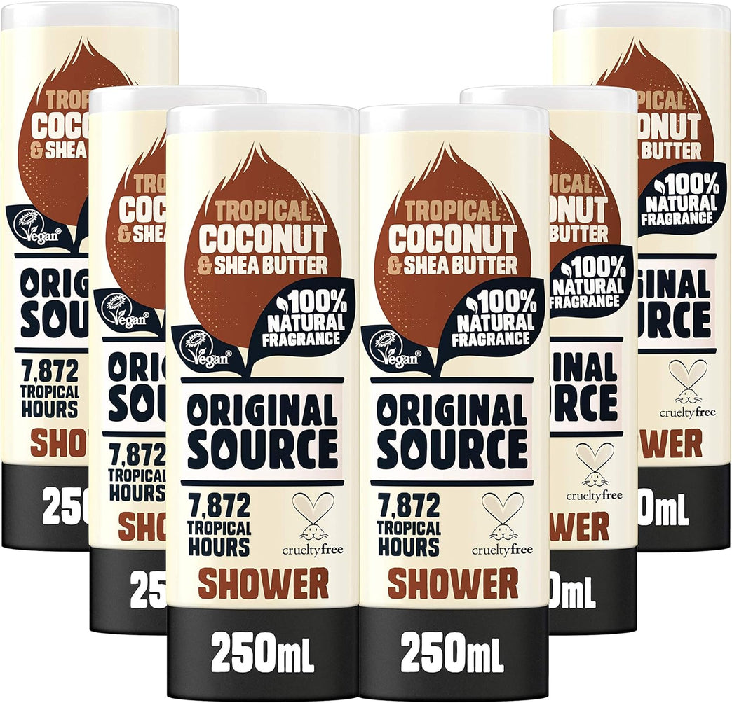 Coconut & Shea Butter Shower Gel Multipack, 6x250ml