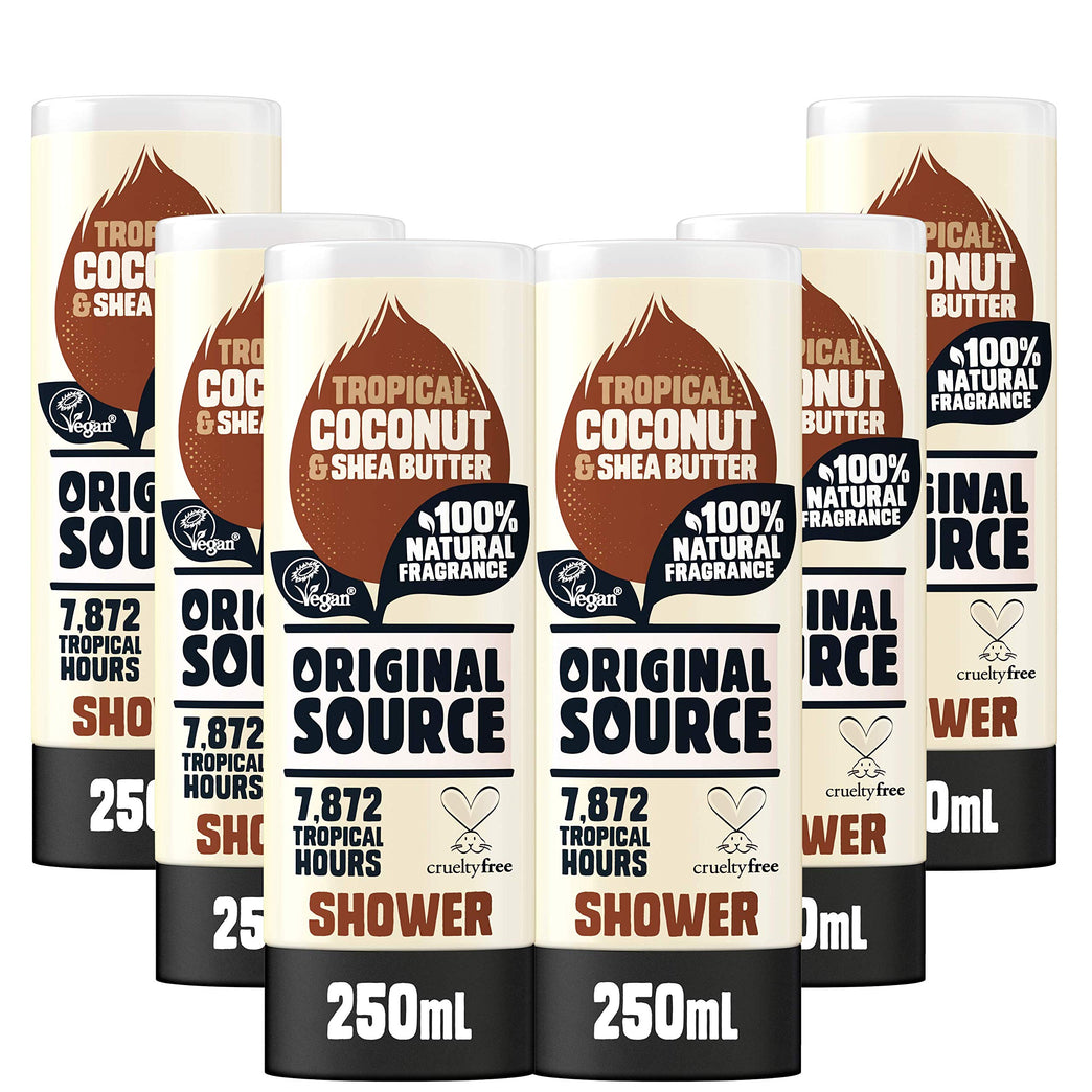 Coconut & Shea Butter Shower Gel Multipack, 6x250ml