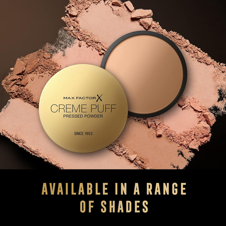 Max Factor Translucent Crème Puff Pressed Powder for Flawless Finish and Shine Control, 14g