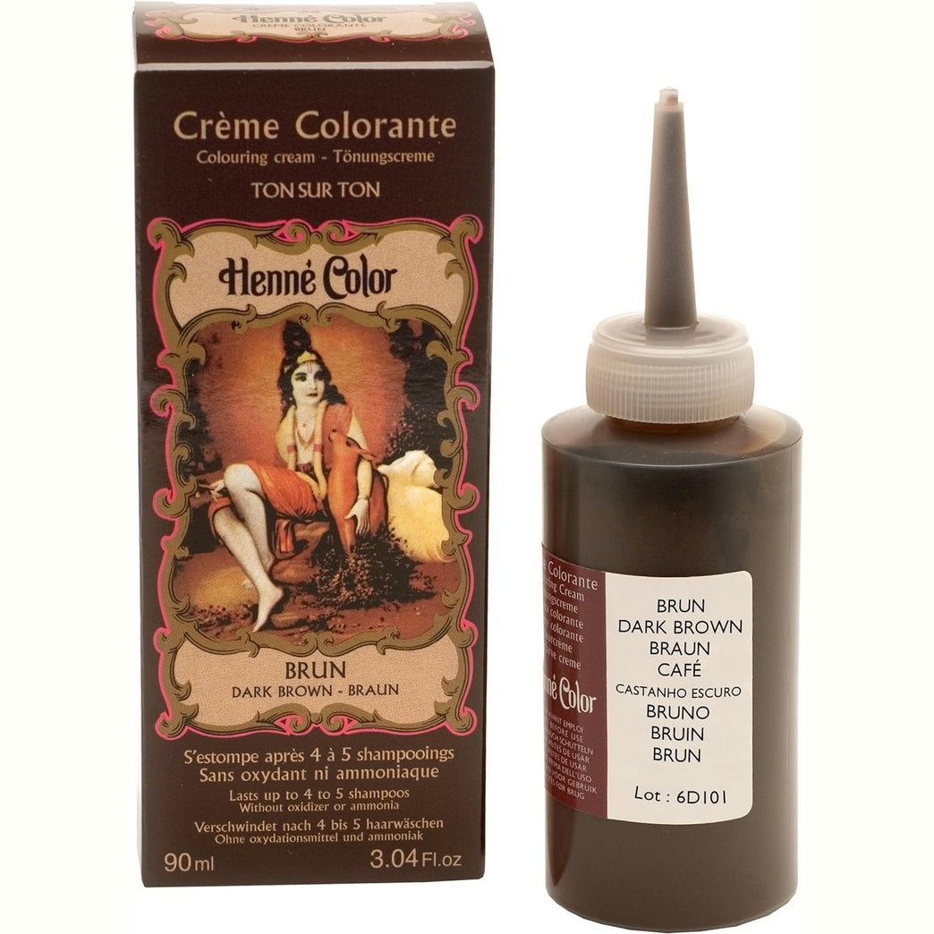 Henne Color NJD-LHBW3 Brown Henna Hair Colouring Cream 90 ml