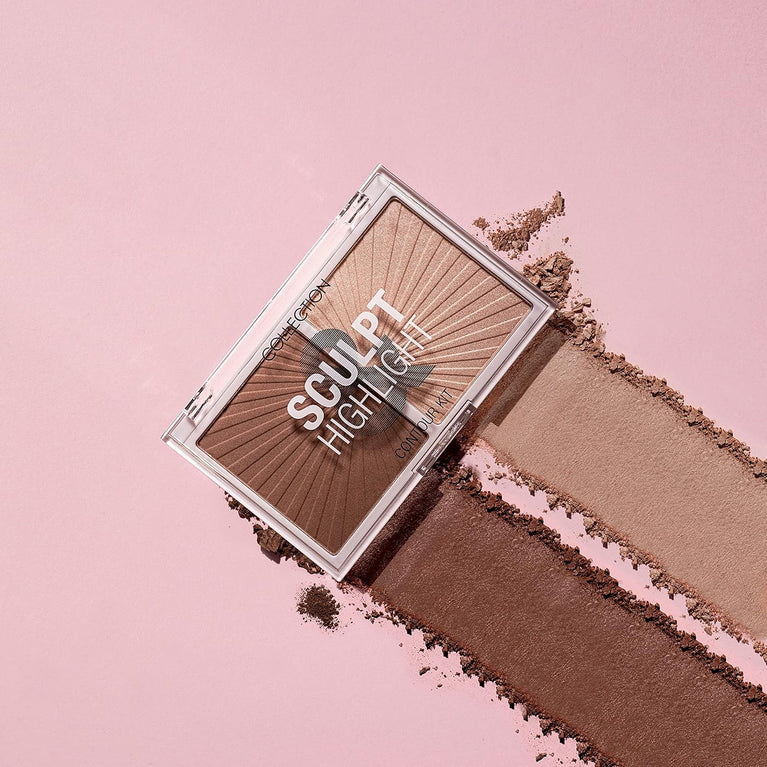 Travel-Friendly Contour, Sculpt, and Highlight Powder Kit, 10g with Radiant Finish